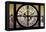 Giant Clock Window - View on the New York City - East Village Sunset-Philippe Hugonnard-Framed Stretched Canvas