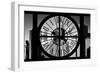 Giant Clock Window - View on the New York City - Financial District B&W II-Philippe Hugonnard-Framed Photographic Print