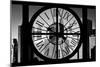 Giant Clock Window - View on the New York City - Financial District B&W II-Philippe Hugonnard-Mounted Photographic Print