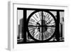 Giant Clock Window - View on the New York City - Financial District B&W-Philippe Hugonnard-Framed Photographic Print