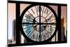 Giant Clock Window - View on the New York City - Financial District-Philippe Hugonnard-Mounted Photographic Print