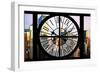 Giant Clock Window - View on the New York City - Garmen District-Philippe Hugonnard-Framed Photographic Print