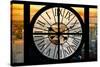 Giant Clock Window - View on the New York City - Harlem-Philippe Hugonnard-Stretched Canvas