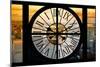 Giant Clock Window - View on the New York City - Harlem-Philippe Hugonnard-Mounted Photographic Print