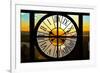 Giant Clock Window - View on the New York City - Hudson River Sunset II-Philippe Hugonnard-Framed Photographic Print