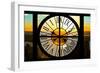 Giant Clock Window - View on the New York City - Hudson River Sunset II-Philippe Hugonnard-Framed Photographic Print