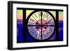 Giant Clock Window - View on the New York City - Hudson River Sunset-Philippe Hugonnard-Framed Photographic Print