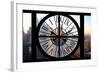 Giant Clock Window - View on the New York City - Manhattan at Sunset-Philippe Hugonnard-Framed Photographic Print