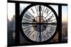 Giant Clock Window - View on the New York City - Manhattan at Sunset-Philippe Hugonnard-Mounted Photographic Print