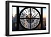 Giant Clock Window - View on the New York City - Manhattan at Sunset-Philippe Hugonnard-Framed Photographic Print