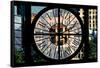 Giant Clock Window - View on the New York City - Manhattan Building-Philippe Hugonnard-Framed Stretched Canvas