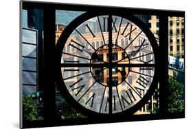 Giant Clock Window - View on the New York City - Manhattan Building-Philippe Hugonnard-Mounted Premium Photographic Print