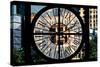 Giant Clock Window - View on the New York City - Manhattan Building-Philippe Hugonnard-Stretched Canvas