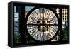 Giant Clock Window - View on the New York City - Manhattan Building-Philippe Hugonnard-Framed Stretched Canvas