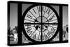 Giant Clock Window - View on the New York City - Manhattan Skyline-Philippe Hugonnard-Stretched Canvas