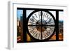 Giant Clock Window - View on the New York City - Manhattan-Philippe Hugonnard-Framed Photographic Print