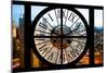 Giant Clock Window - View on the New York City - Manhattan-Philippe Hugonnard-Mounted Photographic Print