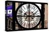 Giant Clock Window - View on the New York City - NYU-Philippe Hugonnard-Stretched Canvas