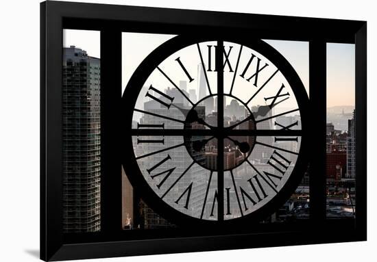 Giant Clock Window - View on the New York City - One World Trade Center-Philippe Hugonnard-Framed Photographic Print