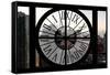 Giant Clock Window - View on the New York City - One World Trade Center-Philippe Hugonnard-Framed Stretched Canvas