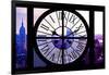 Giant Clock Window - View on the New York City - Purple Sunset-Philippe Hugonnard-Framed Photographic Print