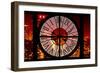 Giant Clock Window - View on the New York City - Red Night-Philippe Hugonnard-Framed Photographic Print