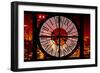 Giant Clock Window - View on the New York City - Red Night-Philippe Hugonnard-Framed Photographic Print