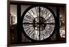 Giant Clock Window - View on the New York City - Sepia Night-Philippe Hugonnard-Framed Photographic Print