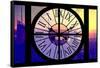 Giant Clock Window - View on the New York City - Sunlight-Philippe Hugonnard-Framed Stretched Canvas