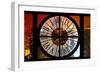 Giant Clock Window - View on the New York City - Times Square by Night-Philippe Hugonnard-Framed Photographic Print