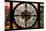 Giant Clock Window - View on the New York City with Foggy Night-Philippe Hugonnard-Mounted Photographic Print