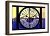 Giant Clock Window - View on the New York City - Yellow Sunset-Philippe Hugonnard-Framed Photographic Print