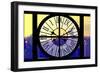 Giant Clock Window - View on the New York City - Yellow Sunset-Philippe Hugonnard-Framed Photographic Print