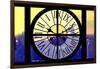 Giant Clock Window - View on the New York City - Yellow Sunset-Philippe Hugonnard-Framed Photographic Print