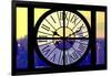 Giant Clock Window - View on the New York City - Yellow Sunset-Philippe Hugonnard-Framed Photographic Print