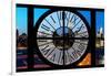 Giant Clock Window - View on the New York Skyline at Dusk II-Philippe Hugonnard-Framed Photographic Print