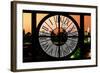 Giant Clock Window - View on the New York Skyline at Dusk III-Philippe Hugonnard-Framed Photographic Print