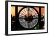 Giant Clock Window - View on the New York Skyline at Dusk III-Philippe Hugonnard-Framed Photographic Print