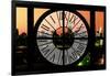 Giant Clock Window - View on the New York Skyline at Dusk III-Philippe Hugonnard-Framed Photographic Print