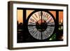 Giant Clock Window - View on the New York Skyline at Dusk III-Philippe Hugonnard-Framed Photographic Print