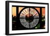 Giant Clock Window - View on the New York Skyline at Dusk III-Philippe Hugonnard-Framed Photographic Print