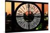 Giant Clock Window - View on the New York Skyline at Dusk III-Philippe Hugonnard-Stretched Canvas