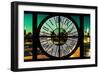 Giant Clock Window - View on the New York Skyline at Dusk IV-Philippe Hugonnard-Framed Photographic Print