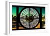 Giant Clock Window - View on the New York Skyline at Dusk IV-Philippe Hugonnard-Framed Photographic Print