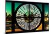 Giant Clock Window - View on the New York Skyline at Dusk IV-Philippe Hugonnard-Mounted Photographic Print