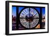 Giant Clock Window - View on the New York Skyline at Dusk V-Philippe Hugonnard-Framed Photographic Print