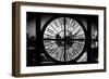 Giant Clock Window - View on the New York Skyline at Dusk-Philippe Hugonnard-Framed Photographic Print