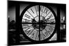 Giant Clock Window - View on the New York Skyline at Dusk-Philippe Hugonnard-Mounted Photographic Print