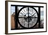 Giant Clock Window - View on the New York Skyscrapers-Philippe Hugonnard-Framed Photographic Print