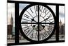 Giant Clock Window - View on the New York with Empire State Building-Philippe Hugonnard-Mounted Photographic Print